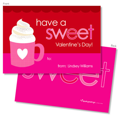 Spark & Spark Valentine's Day Exchange Cards - A Cup Of Sweetness Spark & Spark Valentine's Day Exchange Cards - A Cup Of Sweetness
